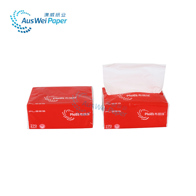 PLEES- China Red style AWR006 pañuelo facial suave servilletas de papel desechables de 3 capas pañuelos de lujo para el hogar
