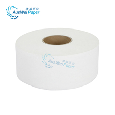 Rollo de papel tisú reciclado-jumbo de 1 capa sin relieve ZS740-02-12