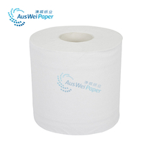 Rollo de toalla de mano de papel higiénico reciclado, doble línea de 2 capas, estampado ZS90-02-10