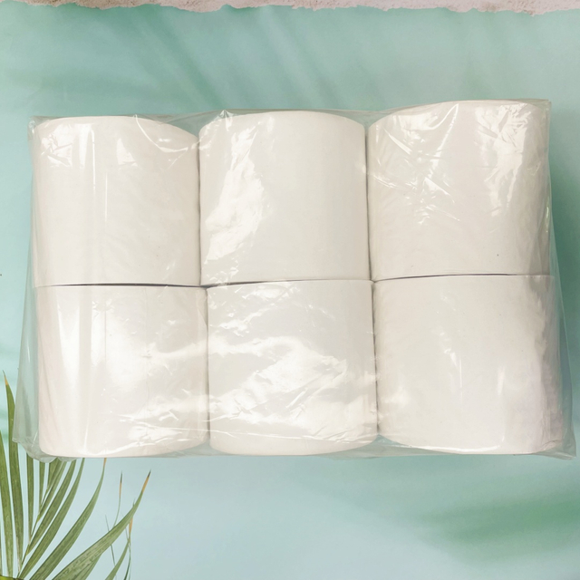 Buena calidad Paquete de 6 rollos de papel higiénico, rollo de papel para baño de hoteles de 330g con certificación