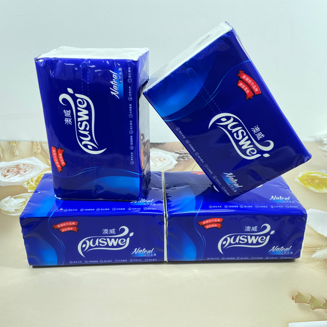 Serie Auswei: papel limpio para el hogar de pañuelos faciales más grande y de primera calidad, papel de seda de 4 capas 